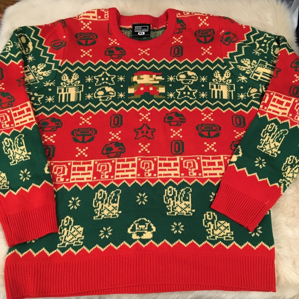 Super Mario Bro’s “Ugly Christmas Sweater” XL